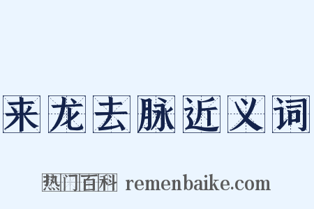 来龙去脉近义词是什么意思的图片